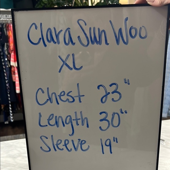 Clara Sunwoo Black and Brown Print Quater Sleeve Tunic Length Top Size XL - Picture 8 of 10